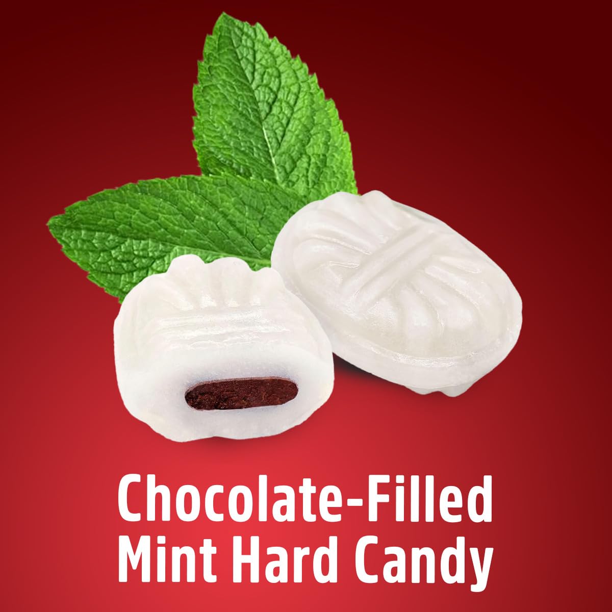Chocolate Filled Mints Candy, 2lb Pack of Chocolate Mint Candy Individually Wrapped, Perfect Mint Candies for Party Favors and Everyday Enjoyment