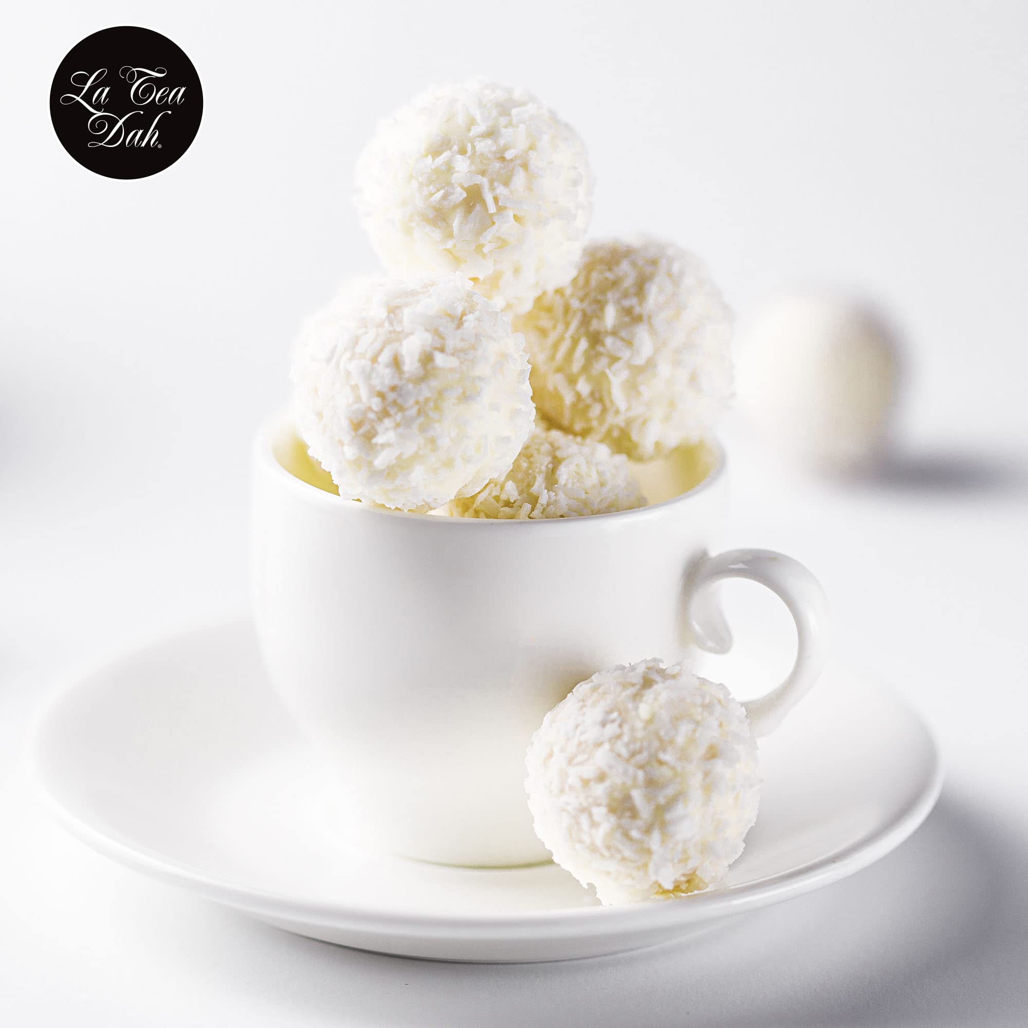 Coconut Joy Black Coconut Tea by La Tea Dah, Ceylon Black Tea Leaves with Real Coconut Flakes & Natural Coconut Flavor, Unsweetened Caffeinated