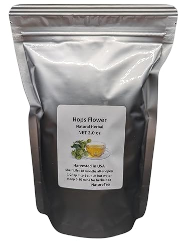 Hops Flowers - Dried Humulus lupulus Loose Tea from 100% Nature (2 oz)