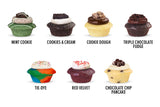 Baked by Melssia Cupcakes - Party Favor Cupcakes (No Nut Flavors) - Assorted 3-Pack Bite-Size Cupcakes (12 Count of 3-Packs)
