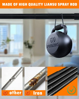 Qriveunet Heavy Duty Floor Squeegee for Concrete Floor- 14.2” Rubber Broom with Cloth Clip Design, 52” Extendable Window Cleaner, Squeegee Broom