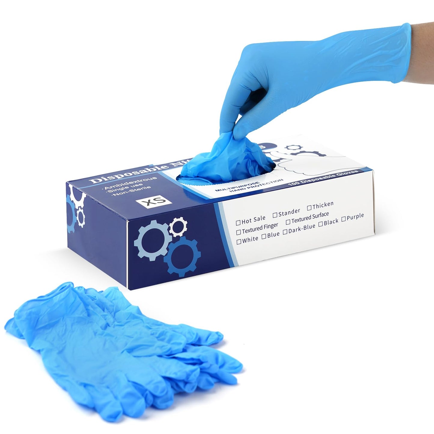 Cljlixcy Kids Disposable Nitrile Gloves for 4-10 Years, Suitable for Gardening, Cooking, Painting, Latex and Powder Free -100 PCS