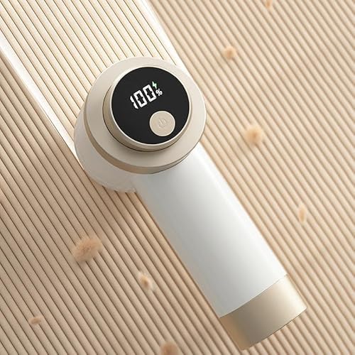 Electric Lint Remover, 1 Count USB Rechargeable 3-Speed Settings Lint Cleaner with LED Display, Household Fabric Shaver for Clothes (Gold)