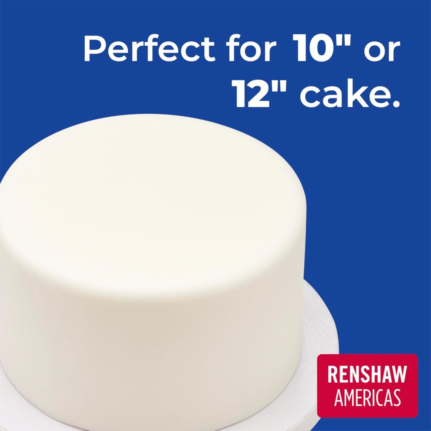 Renshaw White Fondant Icing for Cake Decorating - Ready to Roll, Edible Fondant for Cupcakes, Cookies, & Cake Decoration, Smooth & Easy to Use