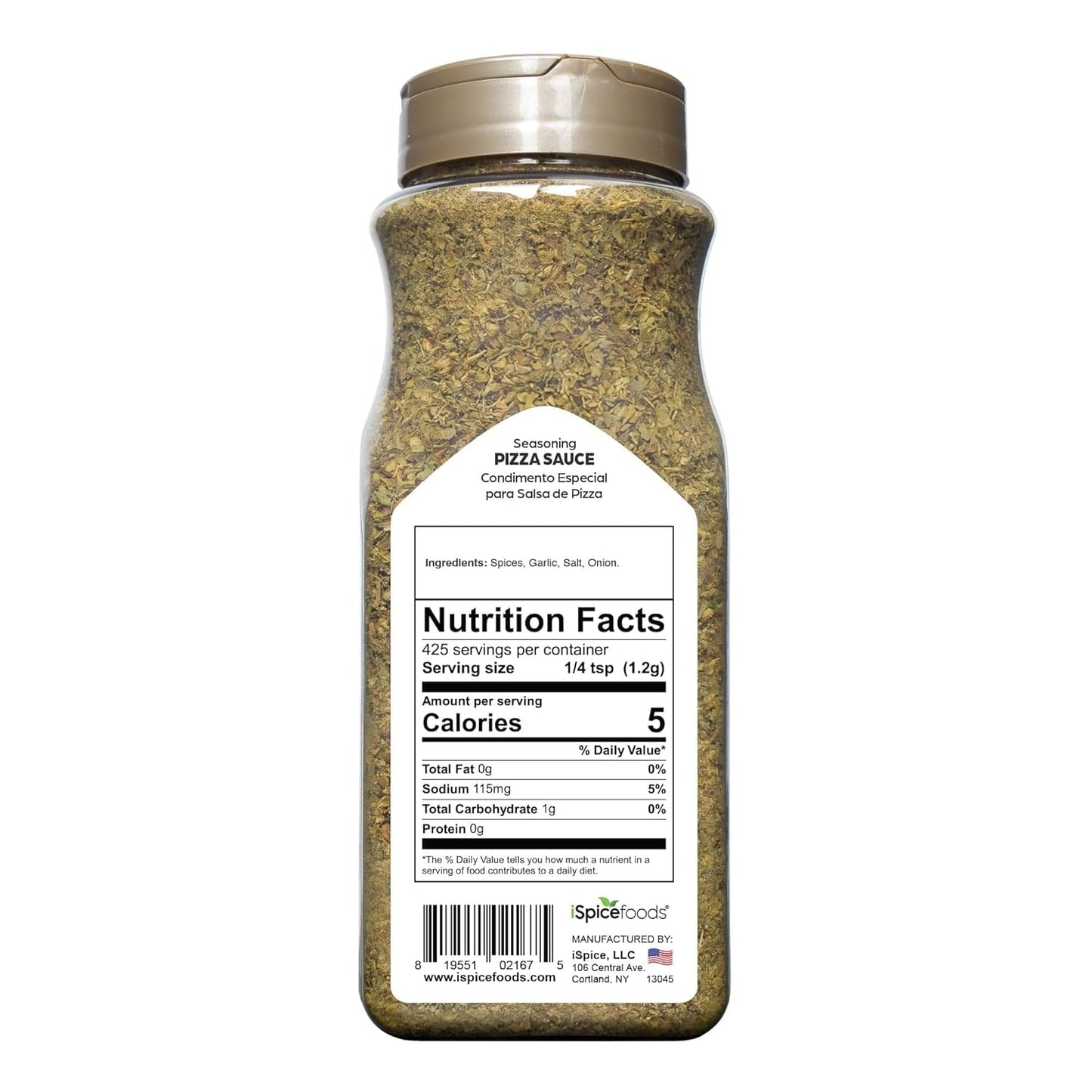 iSpice | Pizza Sauce Seasoning | Bulk Size | Mixed Spices & Seasonings | Kosher (18 OZ)