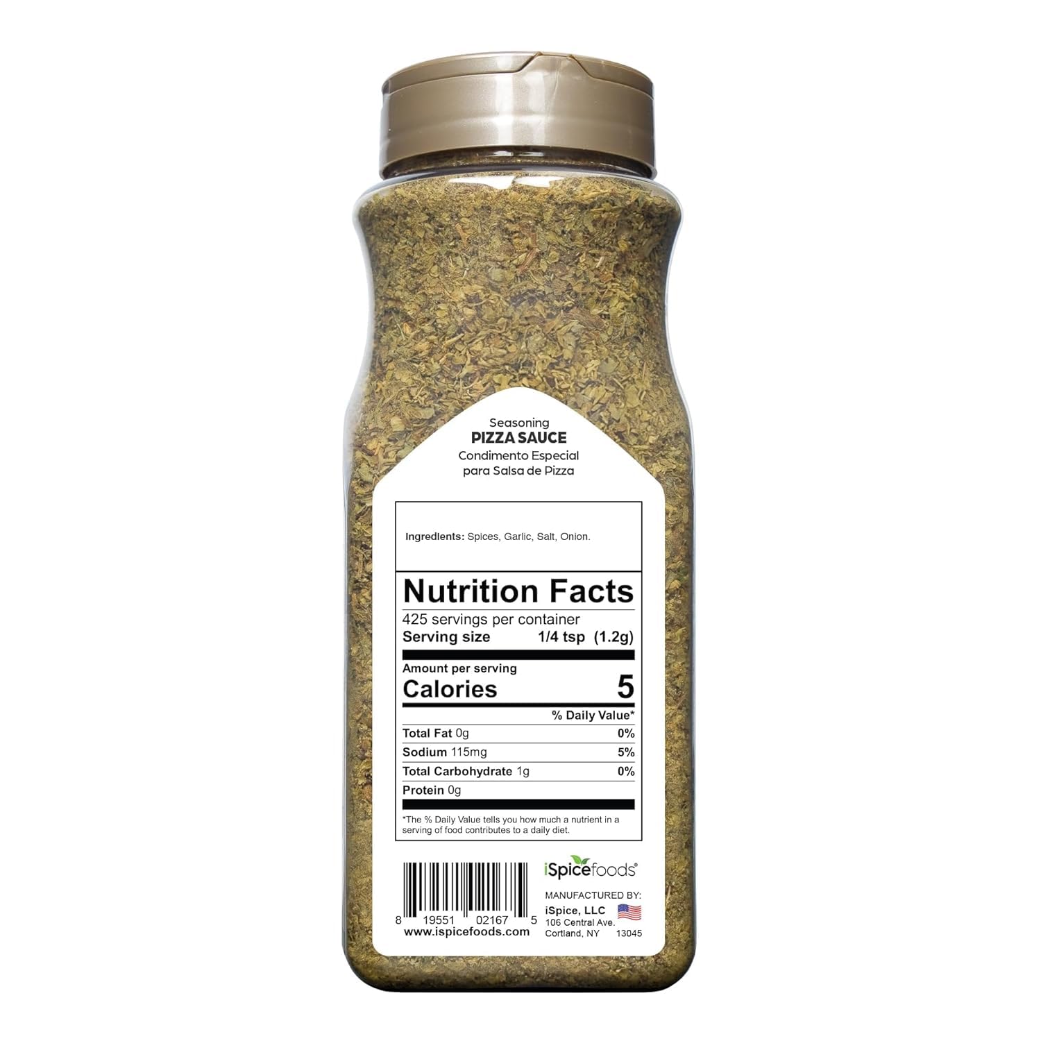 iSpice | Pizza Sauce Seasoning | Bulk Size | Mixed Spices & Seasonings | Kosher (18 OZ)
