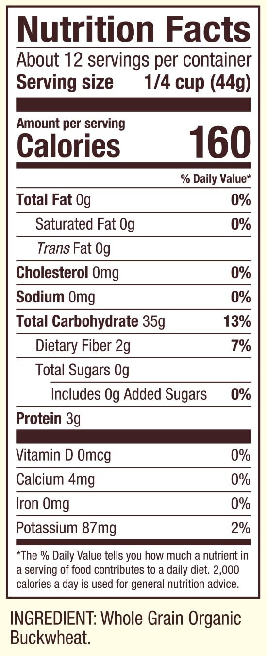 Bob's Red Mill Organic Gluten Free Creamy Buckwheat Hot Cereal, 18oz (Pack of 1) - Non GMO, Whole Grain, Vegan, Kosher