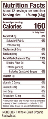 Bob's Red Mill Organic Gluten Free Creamy Buckwheat Hot Cereal, 18oz (Pack of 1) - Non GMO, Whole Grain, Vegan, Kosher