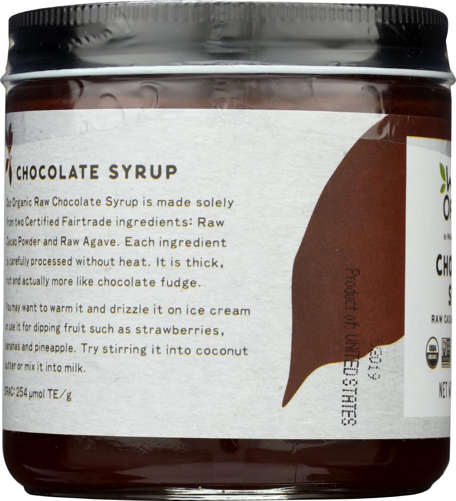 WILDERNESS PRODUCTS, Syrup, Chocolate, Pack of 6, Size 20 OZ, (Gluten Free GMO Free Kosher Vegan Wheat Free Yeast Free 95%+ Organic)