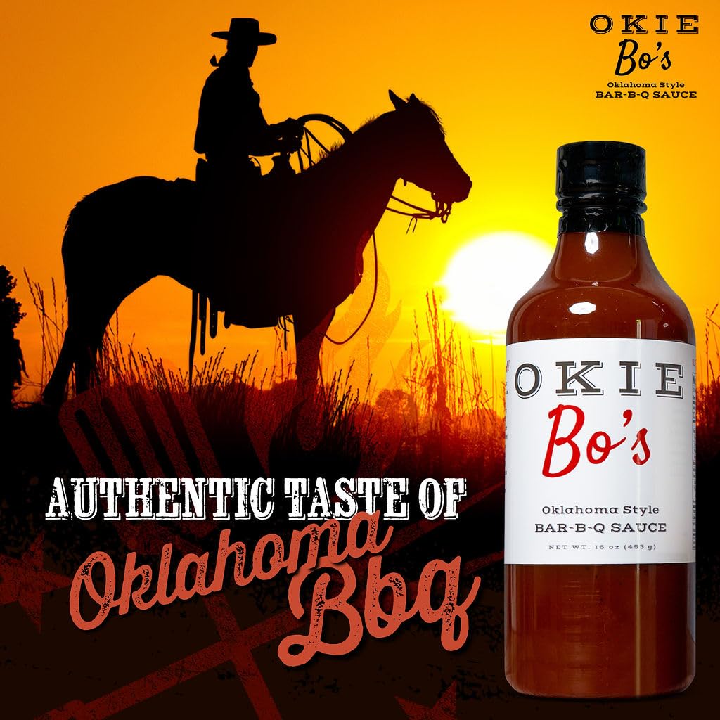 OkieBo's Habanero BBQ Sauce - Authentic Oklahoma Style, Ideal for Pork, Ribs, Brisket, Salmon, Chicken & More - Premium Condiment