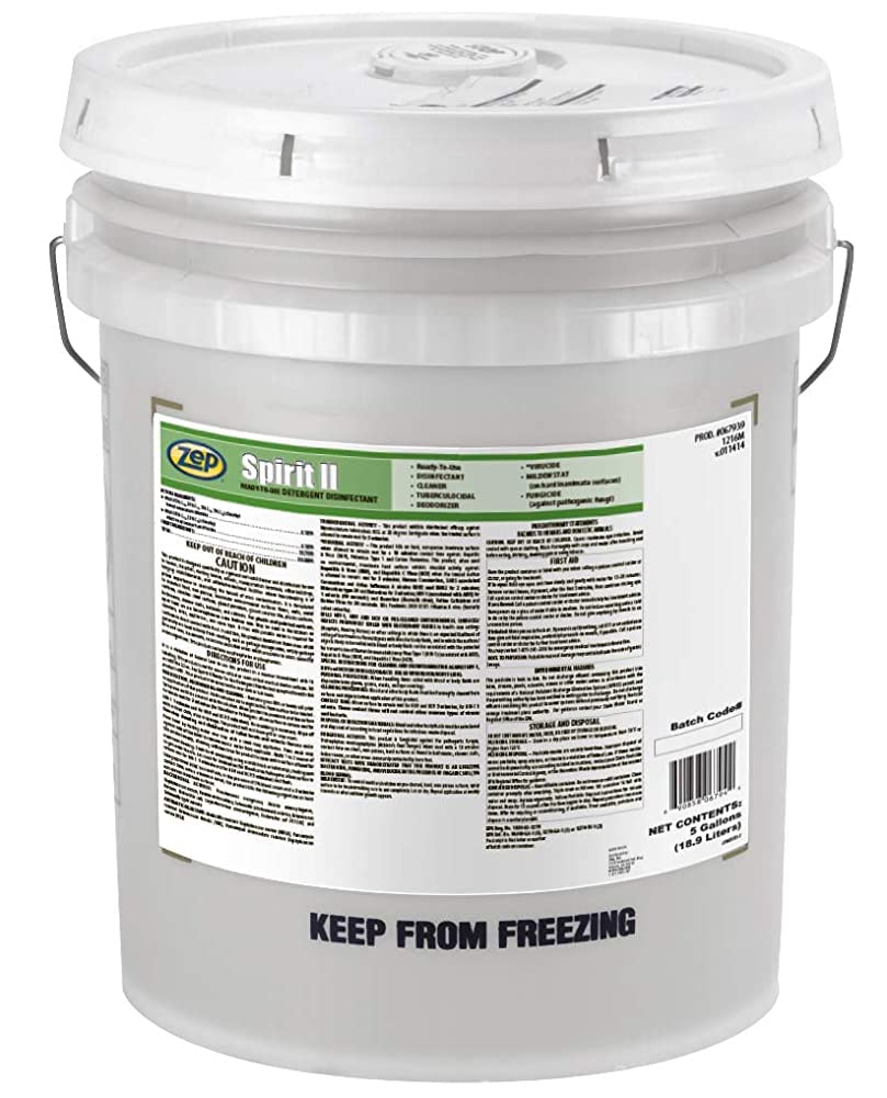 Zep Spirit II Detergent Disinfectant - 5 Gallon (Each) 67939 - Ready-To-Use
