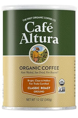 Cafe Altura Ground Organic Coffee, Fair Trade Classic Roast, 12 oz Can