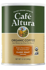 Cafe Altura Ground Organic Coffee, Fair Trade Classic Roast, 12 oz Can