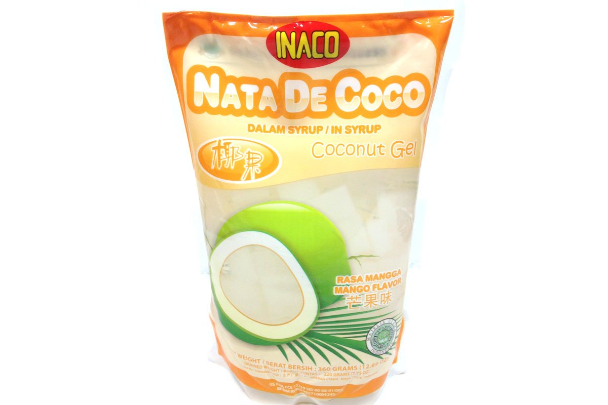 Nata De Coco in Syrup (Mango Flavor) - 12.69oz (Pack of 3)