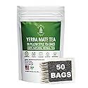 Yerba Mate Tea Bags | Premium Unsweetened Yerba Mate | Chlorogenic Acid Tea | Natural Energy Boost | 50 Tea Bags