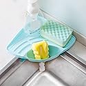 Pretty Handy Kitchen Sink Organizer, Sponge Holder, Soap & Scrubber Caddy (Blue)
