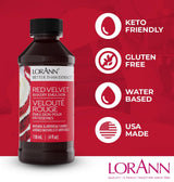 LorAnn Oils Red Velvet Bakery Emulsion: True Essence, Ideal for Boosting Fruit Tones in Cakes, Cookies & Desserts, Gluten-Free, Keto-Friendly, Extract