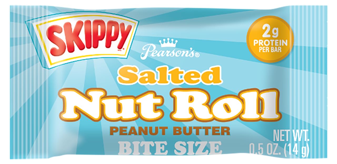 Pearson's SKIPPY® Peanut Butter Salted Nut Roll | Peanut, Caramel, Peanut Butter Candy | 11 oz. Bag |Bulk, Individually Wrapped
