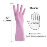 HSL Household Cleaning Gloves - 2 Pairs Reusable Kitchen Dishwashing Gloves with Latex Free, Cotton lining, Waterproof, Non-Slip, Ideal for Dishes