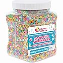 Birthday Confetti Sprinkles - 1.2 lb Bulk Pastel Rainbow Flat Round Jimmies - Baking Sprinkles for Cookies, Cupcakes, Cake Decorating, Ice Cream