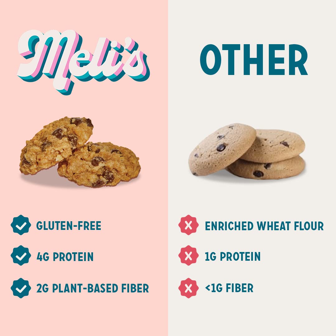 Meli’s Choco-Lot Gluten Free Cookie Mix, High Protein Baking Mix with Natural & Milk Chocolate Chips, Chocolate Chunks & Rolled Oats, Easy Bake Oven Mixes for Sweet Treats, 16oz Box,3-Pack