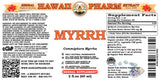 Hawaii Pharm Myrrh Liquid Extract, Professional Grade, Small Batch Crafted Myrrh (Commiphora myrrha) Tincture Herbal Supplement, 2x2 fl.oz