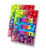 Freeze Dried Treats (24" X 36") 4mm Corrugated Plastic Panel, Graphics Applied to 1 Side (Pk of 2) | Fair Food, Desserts, Sweets, Snacks
