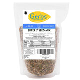 Gerbs Super 7 Seed Snack Mix 14 oz. | Raw, No Artificial Additives, Resealable Bag | Crunchy Pumpkin, Sunflower, Brown & Golden Flax, Black & White