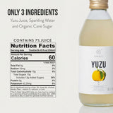 Kimino Sparkling Yuzu Juice - Japanese Yuzu Drink, All Natural Ingredients, Organic Sugar Cane, Hand Picked Shikoku - Sparkling Soda, Vitamin C
