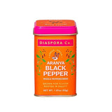 Diaspora Spice Co. Aranya Black Pepper Whole Peppercorns - Single-Origin Fresh Harvest Pepper from India, High Aroma, Bold Flavor for Cooking