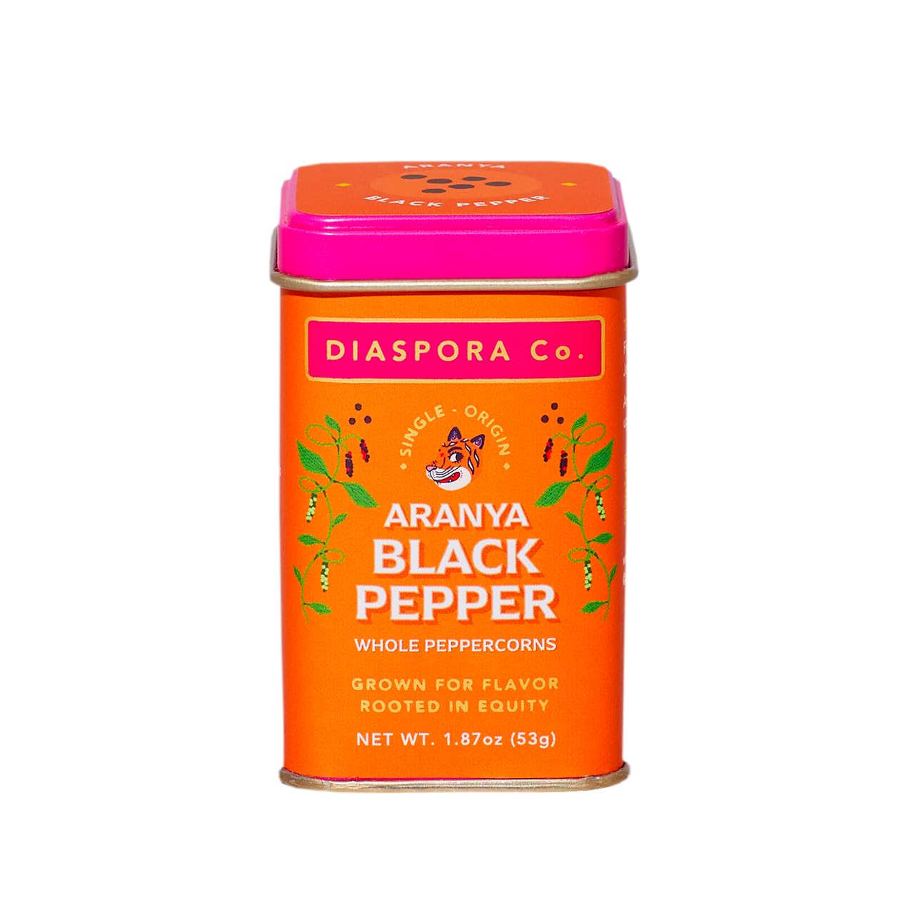 Diaspora Spice Co. Aranya Black Pepper Whole Peppercorns - Single-Origin Fresh Harvest Pepper from India, High Aroma, Bold Flavor for Cooking