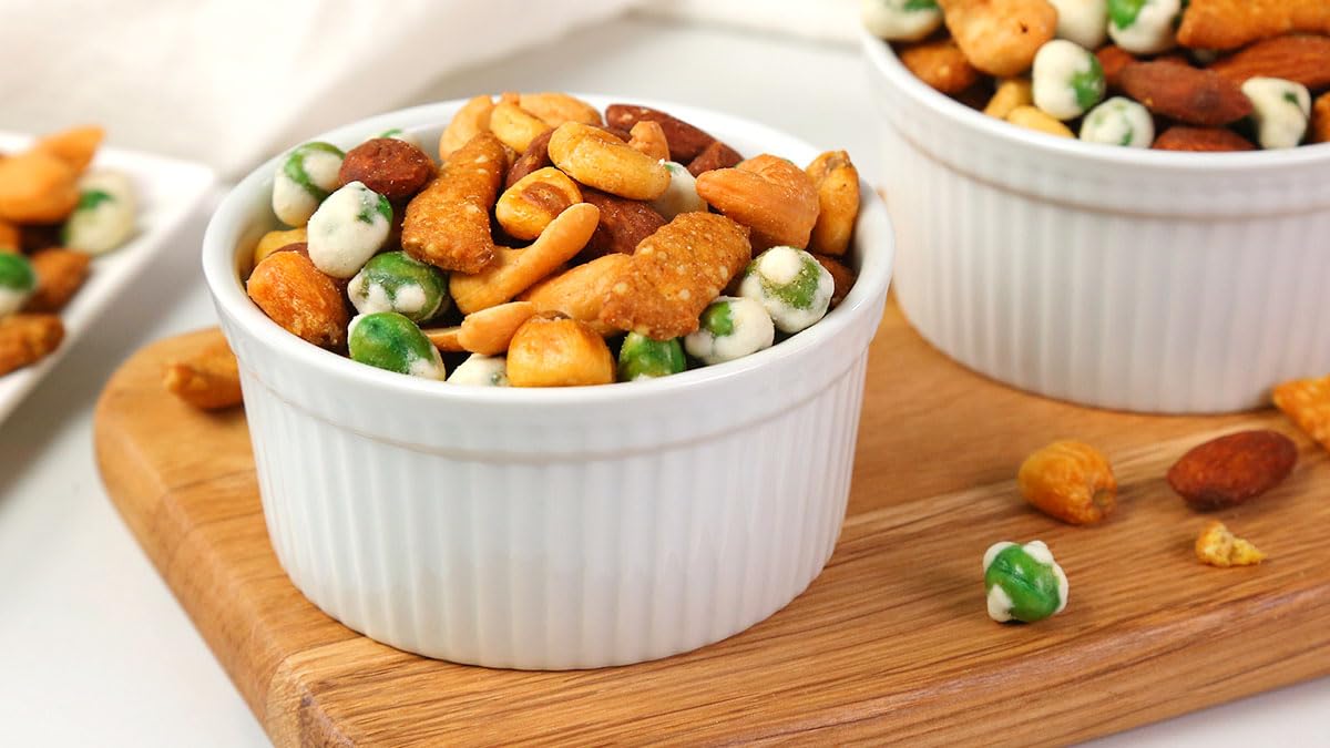 Nuts to You Fresh Snacks Hot Stuff Trail Mix | Spicy Nuts and Cajun Sticks Trail Mix | Hot & Spicy Sesame Sticks, Cheddar Sesame Sticks, Everything