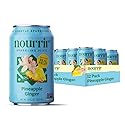 Nourrir Sparkling Pineapple Ginger Juice, Real Fruit, Tropical Zest & Spiced Warmth, Non-GMO, Gluten-Free, Non-Alcoholic, 90 cals, 0g Added Sugar