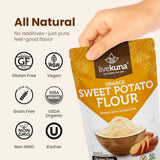LiveKuna - Orange Sweet Potato Flour, Sweet Potato Flour for Baking, Gluten-Free Baking Flour, Alternative for Almond Flour, Rice Flour & Coconut