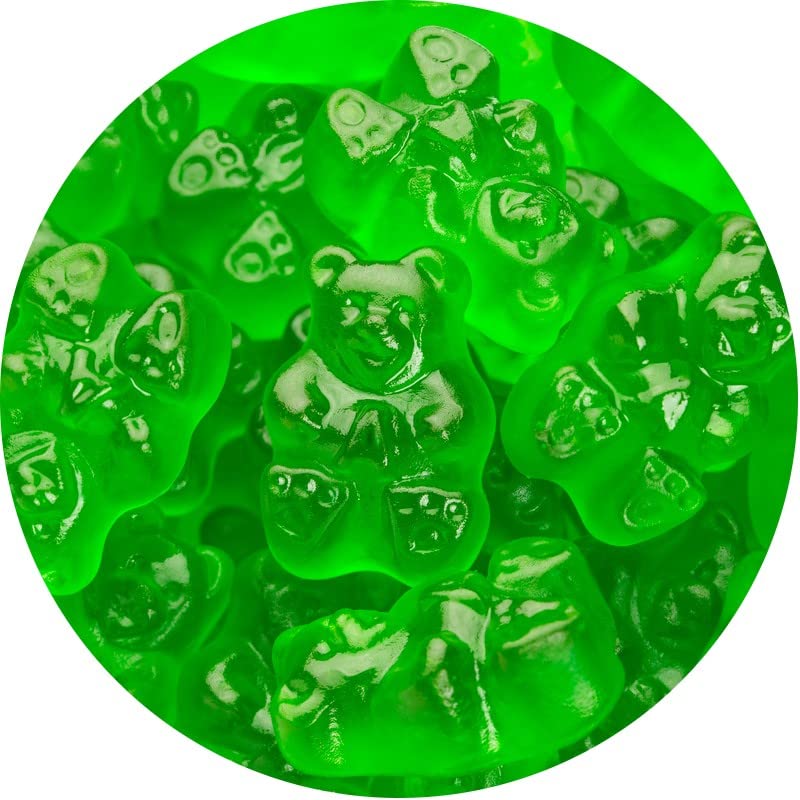 All City Candy Flavorful, Fresh & Soft 5 Pound Bulk Gummi Bear Candy Bags Individual Fruit Flavors World's Best Gummy Candy (Green Apple)