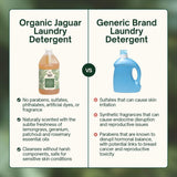 Organic Jaguar Laundry Detergent, Spring Breeze, Up to 64 Loads, 100% Natural Formula with Essential Oils, Gentle & Effective Formula Without Harsh