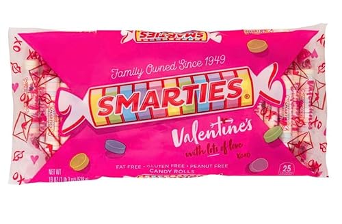 POSH PATTERNS Smarties Valentine's Candy Rolls, 18 Ounce - Valentine's Day Candy
