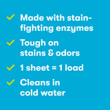 ECOS Laundry Detergent Sheets Vegan, No Plastic Jug, No Mess, Liquid Free - Hypoallergenic, Plant Powered Laundry Detergent Sheet - Lavender Vanilla