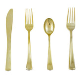 JAM Paper Premium Cutlery - Assorted Utensils Set - Metallic Gold - 32 Disposable Utensils/Box