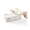 LANON 5 mil Latex Disposable Gloves, Food-Contact Grade, Powder-Free, Fully Textured, White, Medium