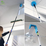 EVERSPROUT 5-to-12 Foot Duster 3-Pack with Extension-Pole (20+ Foot Reach) | Hand-packaged Cobweb Duster, Microfiber Feather Duster, Flexible