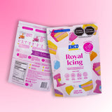 ENCO White Royal Icing Mix, Vanilla Flavor - Easy to Use, Just Add Water, Smooth & Glossy Finish, Fast Drying, Versatile for Cookie Decorating (1.1 lb