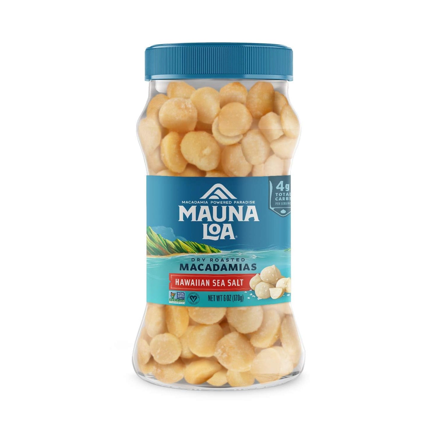 Mauna Loa Roasted Macadamia Nuts, Sea Salt, 6 oz - Keto, Gluten-Free, Healthy Snack