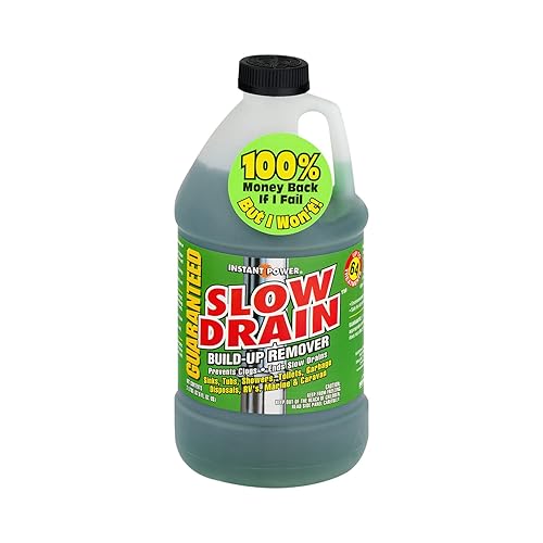 Instant Power Slow Drain Build Up Remover - Prevents Clogs, Ends Slow Drains for Sinks,Tubs, Showers, Toilets, Disposals, RVs, 2 Liters