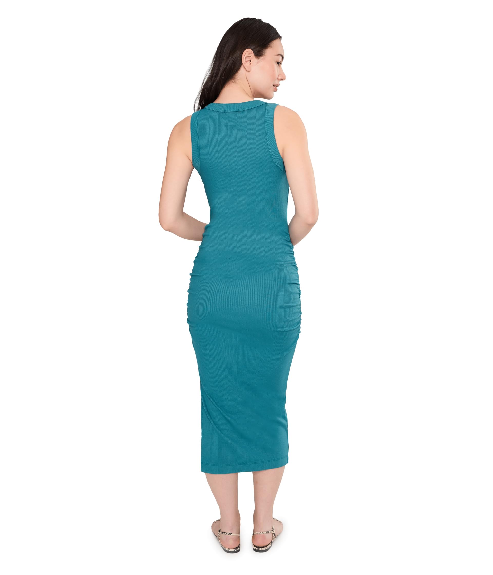 Michael Stars Womens Wren Ruched Midi Glaze X-Large