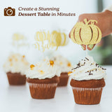 Pumpkin Oh Baby Cupcake Toppers + Cake Topper 25pcs Kit |Pumpkin Birthday Party Cake Decoration Set for Thanksgiving, Autumn/Fall Theme, Baby Shower