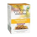 Two Leaves and a Bud Organic Chamomile Herbal Tea Bags, Naturally Caffeine Free, Whole Leaf Chamomile Tea in Pyramid Sachets, 15 Count (Pack of 1)