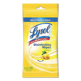 Lysol Disinfecting Wipes To-Go Pack, Lemon Scent, 15 Count