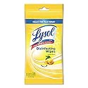 Lysol Disinfecting Wipes To-Go Pack, Lemon Scent, 15 Count