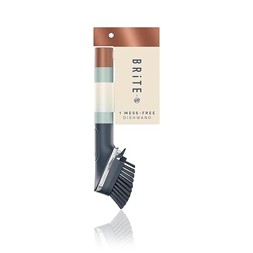 Brite by Scotch-Brite Limited Edition Mess-Free Dishwand, Sleek and Stylish Dish Brush with Soap Dispenser Handle